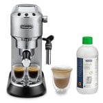 Máquina Café Espresso DeLonghi Dedica EC685.M Prata + Descalcificador Líquido EcoDecalk 500ml