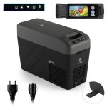 Frigorífico portátil Peme Quest 14 com compressor, 14,6 litros, para camião, preto.