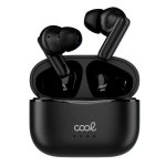 Auricolari Cool Bound wireless Bluetooth Hi-Fi con display LED e powerbank neri