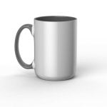 Taza Cricut Beveled 0,425 L cerámica gris y blanca apta microondas