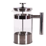 Cafetière à piston Any Morning 600 ml Acier inoxydable Verre noir Facile à nettoyer