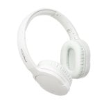 Auriculares Moodix KO23BT1100W sem fios Bluetooth com microfone, controlo de volume e USB, branco