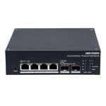Switch Hikvision DS-3E1310P-EI 4x Gigabit PoE+ 2x SFP Industrie Grau