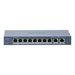 Switch Hikvision DS-3E0310HP-E(C) 8x PoE 10/100 Mbps 2x Gigabit RJ45 Blau