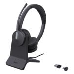 Auricolari Yealink BH70 Dual wireless Bluetooth con Cancellazione Rumore, microfono e base neri