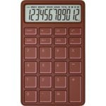 Calculadora Mustard M16247 portátil 8 dígitos design chocolate castanho