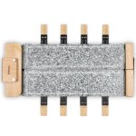Raclette HKoenig WOD362 Drehbare Basis 180° Natursteinplatten Holzdesign 1400 W
