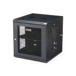 Armário rack StarTech RK1224WALHM mural 12U 4 postes ventilado preto