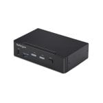 Switch KVM StarTech P2AD122-KVM-SWITCH DisplayPort 2 ports 4K 60Hz USB 3.0 Audio