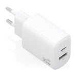 Caricatore Aisens A110-0977 GaN 30W USB-C PD3.0 QC4.0 USB-A QC3.0 Bianco