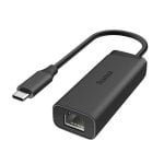 Adapter Hama 00200360 USB-C auf RJ45 2.5Gbps Plug & Play Schwarz