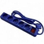 Multiprise Phasak BN 0825 5 prises avec interrupteur câble 1,8 m bleu