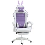 Vinsetto Silla Gaming De Cuero Pu Reclinable 135° Altura Ajustable Púrpura