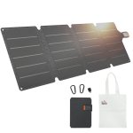 Carregador solar portátil dobrável Homcom de 36 W com portas USB-A e Type-C
