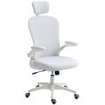 Vinsetto Silla De Oficina De Malla Reposacabezas Ajustable 62x64x120 Cm Blanco