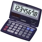 Calculatrice Casio SL-100VER poche 8 chiffres écran incliné bleu