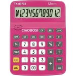 Calculatrice Avizar TX-03705 Rose 12 chiffres avec fonction vocale et écran incliné