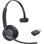 Auriculares Yealink WH64 Hybrid Mono inalámbricos Bluetooth y DECT para oficina con Cancelación de Ruido, micrófono y optimizados para Microsoft Teams, negro