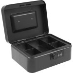 Caixa de dinheiro Tracer TRASEJ47652 aço preto com combinação e compartimentos