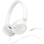 Auriculares JBL Tune 530 con cable Jack 3,5 mm, micrófono integrado y diseño plegable blancos