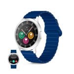 Ksix Core 3 Bluetooth 1.32" AMOLED 43mm Cassa Argento Cinturino Blu IP67