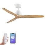 Ventilador de techo YOEVU Helix Haya 132 cm DC Wi-Fi Alexa sin luz