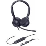 Yealink UH42 DUAL TEAMS Headset mit Kabel USB-A/USB-C für Microsoft Teams, Schwarz