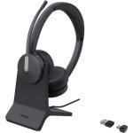 Auriculares Yealink BH70 Dual inalámbricos USB-C/A para oficina con Cancelación de Ruido y base de carga negros