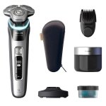 Rasoio Elettrico Viso Philips i9000 Prestige XP9204/33 Senza Filo 60min Funzionamento a Umido 3 Testine Ricarica Rapida