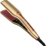 Turmalin-Keramik-Glätteisen Avizar TX-39694 Breite Platten Digitalanzeige Braun