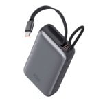 Ksix 10.000 Mah Power Bank, 35w Power Delivery, Cable Retráctil Usb-c, Colgante, Pantalla Led, Negro