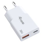 Ladegerät Equip 245523 GaN 30W USB-C PD PPS Schnellladung USB-A Weiß