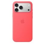 Custodia per smartphone Apple Silicone MagSafe Bright Guava Antigraffio per iPhone 17 Pro Max