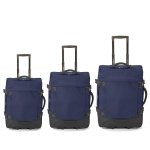 Benzi Bz5850a Juego De Maletas, 3 Piezas Blandas, 2 Ruedas, Cabina 50 Cm Mediana 60 Cm Grande 70 Cm, Asa Telescópica, Azul