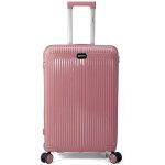 Mala de cabine Benzi BZ5819RS-50, expansível, PP, tamanho de cabine de 55 cm, 4 rodas duplas, fechadura de combinação de 3 dígitos, rosa