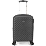 Mala de cabine expansível Benzi Bz5823n-50, ABS, tamanho de cabine de 55 cm, 4 rodas duplas, fechadura de combinação de 3 dígitos, preta