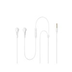 Auriculares Samsung EHS64 com fio jack 3,5 mm chamadas música controlo volume brancos