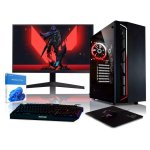 PC fisso BEASTCOM Q3 AMD Ryzen 3 8GB 512GB SSD Vega 8-core Windows 11 Monitor 24