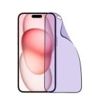 Película de vidro temperado inquebrável com proteção contra raios azuis para iPhone 16 Pro Max