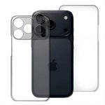 Funda para móvil Max Power Digital Doble Cara 360 Silicona Transparente Protección Integral para iPhone 17 Pro Max