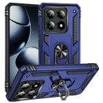Funda para móvil Max Power Digital Anillo Giratorio Silicona Policarbonato Azul Antideslizante para Xiaomi 14T 5G