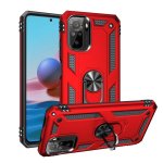 Funda para móvil Max Power Digital Anillo Giratorio Silicona Policarbonato Roja Antideslizante para Xiaomi Redmi Note 10S y Note 10