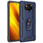 Funda para móvil Max Power Digital Anillo Giratorio Silicona Policarbonato Negra Antideslizante para Xiaomi Poco X3 NFC y X3 Pro