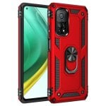 Funda para móvil Max Power Digital Anillo Giratorio Silicona Policarbonato Roja protección 360° para Xiaomi Mi 10T/10T Pro 5G