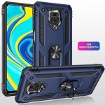 Funda per smartphone Max Power Digital Anello Magnetico Doppio Strato Silicone Policarbonato Nero per Redmi Note 9 Pro e Note 9s