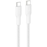 Cabo USB-C Belkin BoostCharge Pro 3 m 240 W trançado branco carregamento rápido