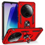 Funda para móvil Max Power Digital Anillo Giratorio Silicona Policarbonato Roja Antideslizante para Xiaomi Redmi 14C