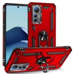 Funda para móvil Max Power Digital Anillo Giratorio Silicona Policarbonato Roja Antideslizante para Xiaomi Mi 12 Lite