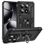 Funda para móvil Max Power Digital Anillo Giratorio Silicona Policarbonato Negro Protección 360 para Xiaomi 14T Pro 5G