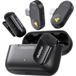 Microfone Maono WM622 PBC2 sem fios alcance 100 m redução de ruído